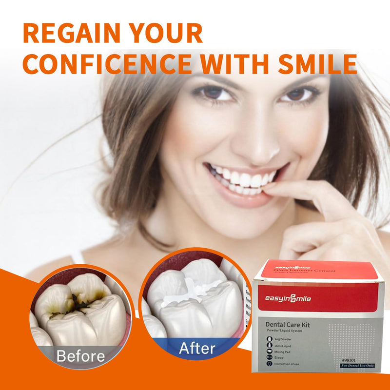 [Australia - AusPower] - Temporary Tooth Repair Kit Zinc Oxide Eugenol,Dental Cement Glue for Chipped Broken Teeth, Missing Tooth, Crown Fillings & Bridges 