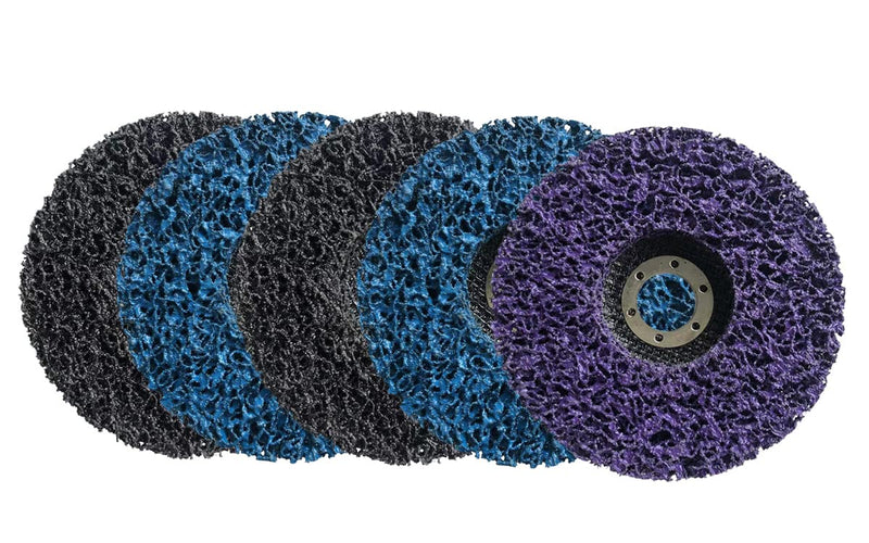 GOODWAY Cleaning Discs Set │ 5 Pieces Mix │ CSD Sanding Discs Diameter 125 mm │ Coarse Cleaning Discs for Rust Removal, Welds & Surface Cleaning │ Removes Paint, Paint, Oxidation & Rust