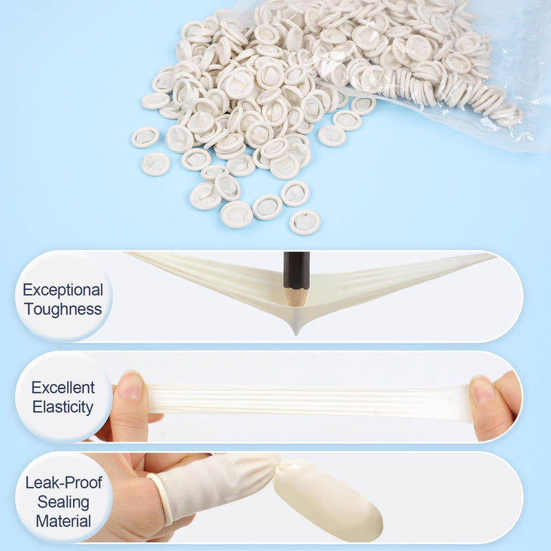 [Australia - AusPower] - Finger Cots Finger Gloves Disposable(Approx 480pcs),Medium Finger Protectors,Finger Covers Protection for Finger Tips,Thumb Protector for Electronic Repair, Handmade, Industrial Apply 
