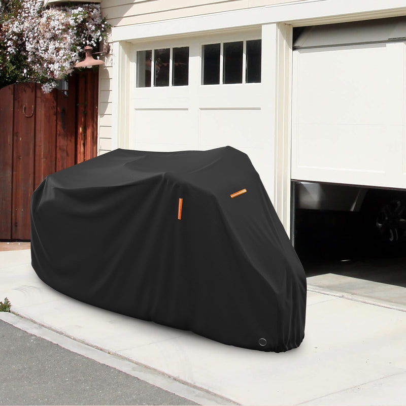 [Australia - AusPower] - AKEfit Adult Tricycle Cover Electric Tricycle Covers, Bike Covers Outdoor Storage Waterproof, Dustproof Bicycle Cover, Windproof Recumbent Trike Cover Black 75"L x 30"W x 44"H 