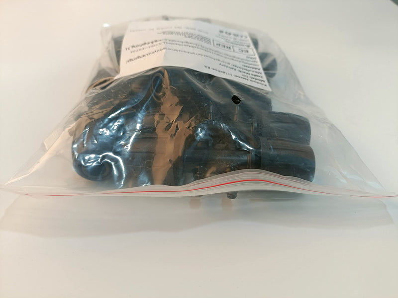 [Australia - AusPower] - Kalolary 10PCS Barbed Tee 1/2 inch to 1/4 inch Irrigation Tube Anti-Drop Premiun Quality Fitting (fits 13mm ID/ 4mm ID), 16mm PE Pipe Lock Female Connector to 47 Pipe Variable Diameter Six-Way Adapter Black 