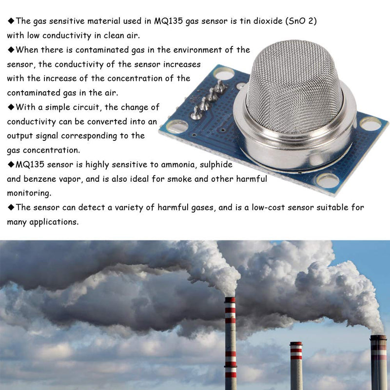 [Australia - AusPower] - 3Pcs MQ135 MQ-135 Air Quality Sensor Hazardous Gas Detection Module for Arduino 