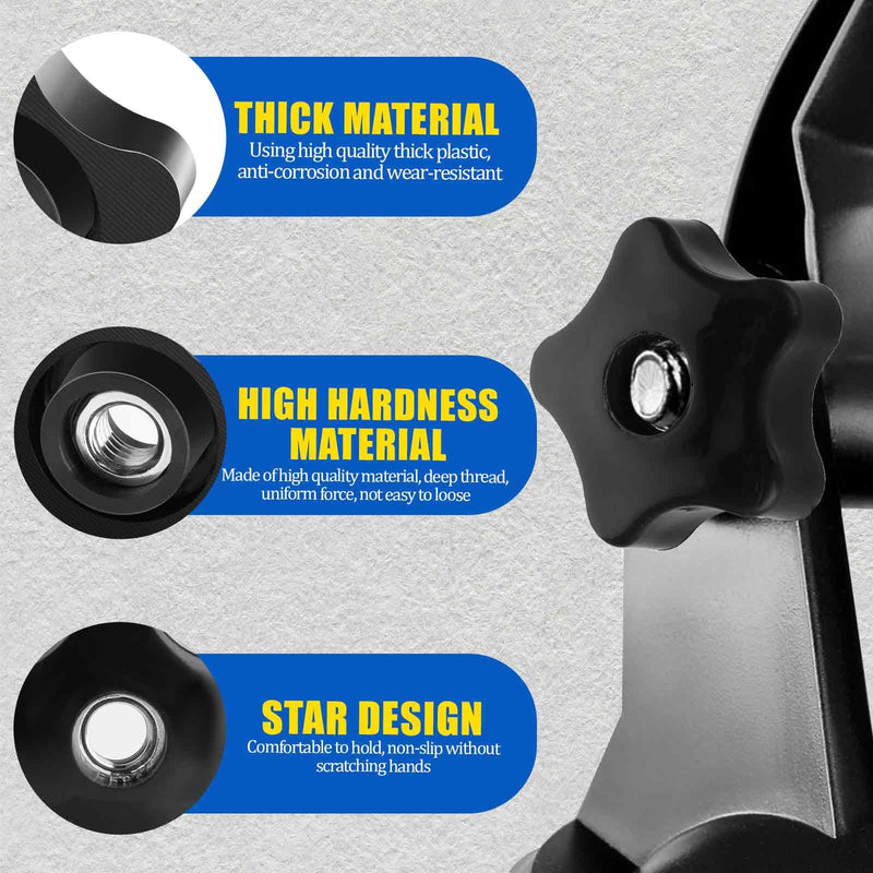 [Australia - AusPower] - 4 Pcs Threaded Knobs 5/16-18 Knob Star Knobs Female Thread Knobs Clamping Nuts Knobs Thumb Screw Threaded Knobs for T Track Bolts Jigs Knobs 