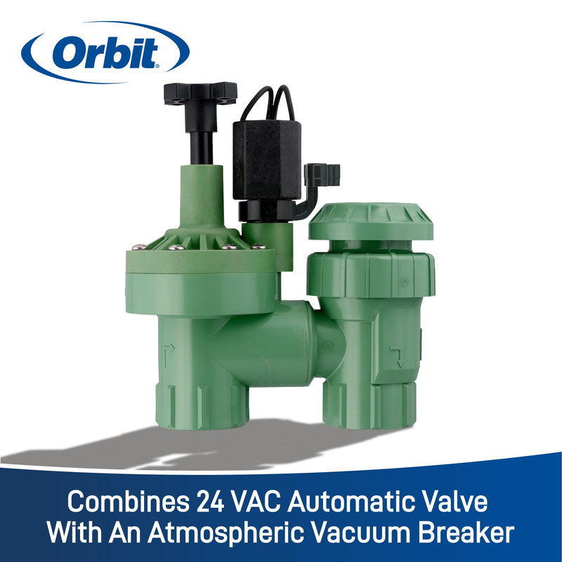 [Australia - AusPower] - 5-Pack Orbit 57623 3/4" FPT 100 Series Anti-Siphon Automatic Sprinkler Valve with Flow Control 1 