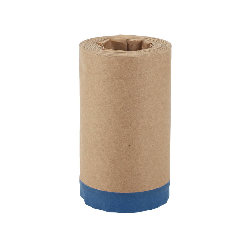 Pre-Taped Masking Paper Automotive Paint Masking Paper Kraft Paper Natural Fiber Material 1 Pc 1500x20cm / 49.21ftx7.87" Brown Blue 49.21FT x 7.87"