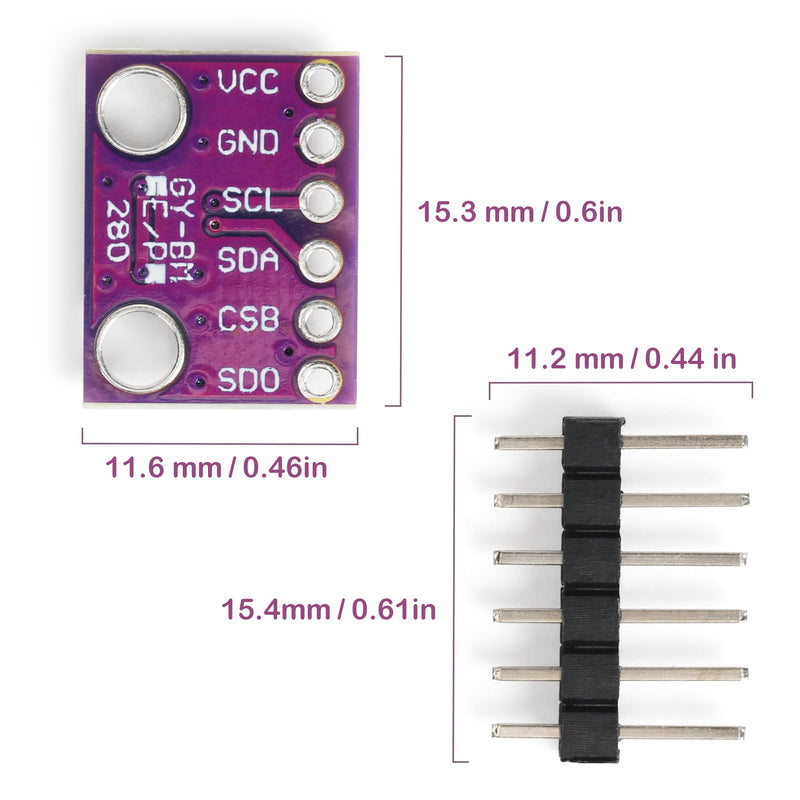 [Australia - AusPower] - Starry 2PCS BME280 3.3V Sensor Module Atmospheric Pressure Temperature Humidity Sensors I2C SPI Breakout GY-BME280 