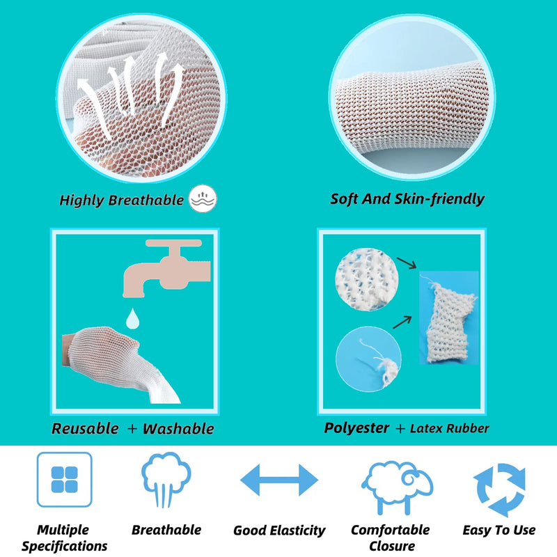 [Australia - AusPower] - Fix Tubular Net Bandage (Size 7) – 10 Yard Roll Stretches to 25 Yards - Plus Pair of Medical Scissors - Elastic Net Wound Gauze Dressing –Fits Large Thighs, Heads, Small Trunks Size 7 