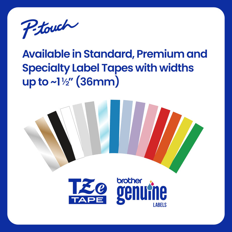 Brother Genuine P-Touch TZe Black Print on Clear Label Tape (TZeS151), Strong Adhesive Laminated,1in x 26.2ft (24mm x 8m), for Select P-Touch Label Makers, Water-Resistant, Extra Strength Extra Strength Laminated Label Tape New Packaging Black on Clear