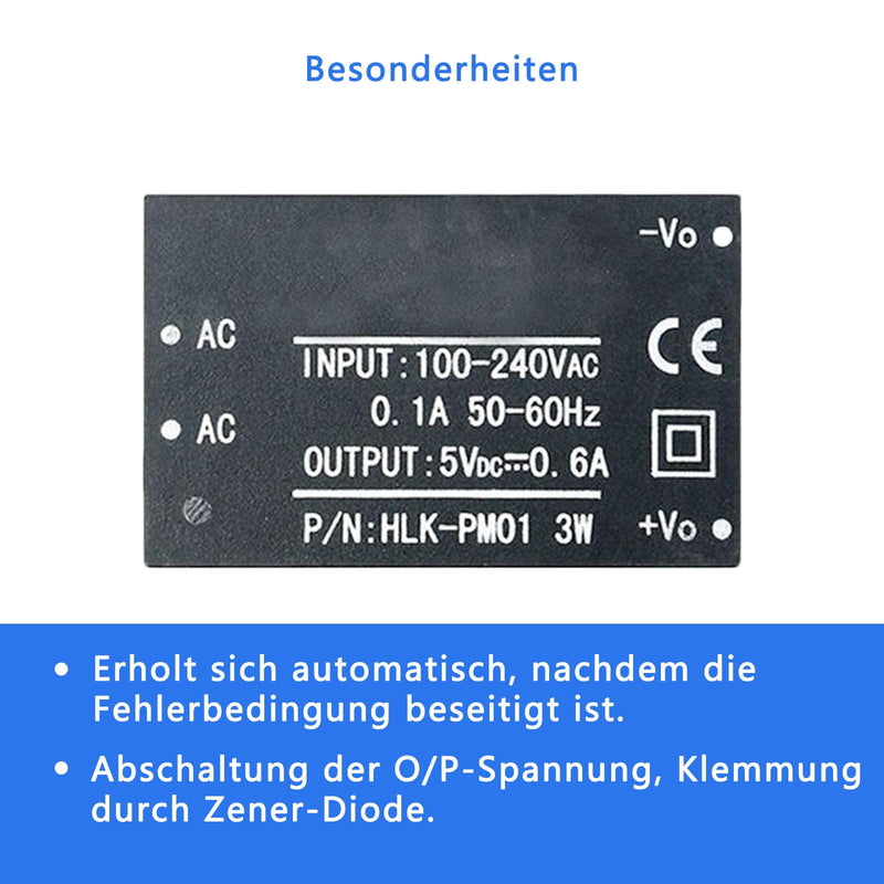 HLK-PM01 AC DC 220V to 5V Household Power Supply Module, Mini Power Supply, Pack of 3 | Power supply module, HLK-PM01 AC DC 220V to 5V power supply module