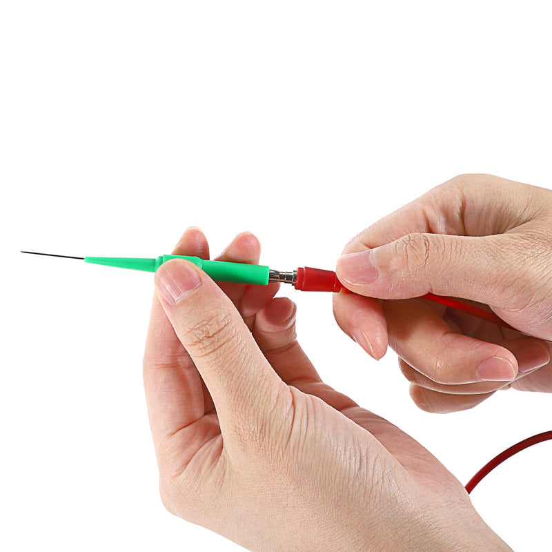 [Australia - AusPower] - Sumnacon 30Pcs Back Probe Kits - Banana Plug to Alligator Clip Test Leads with Wire Piercing Probes Alligator Clips, 15Pcs Back Probe Pins for Automotive Circuit Electrical Diagnostic Testing 