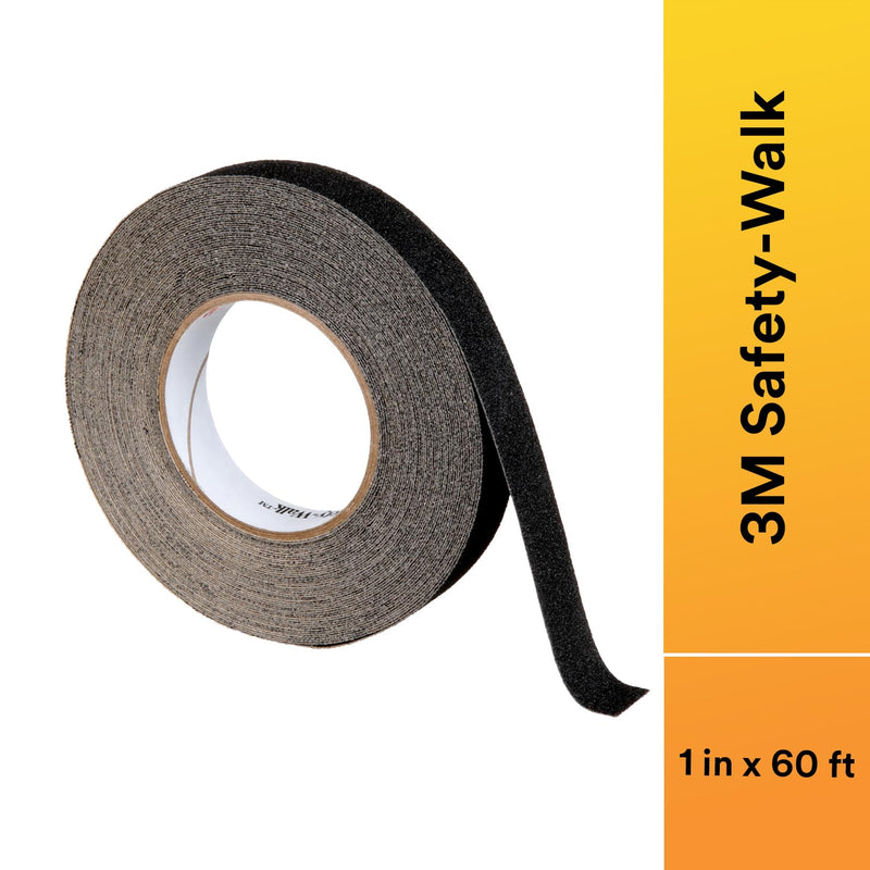 3M 1" x 60' Roll Black 610 Series Safety-Walk Anti Slip Safe Way Traction Tape Non Skid Abrasive Grit Safety