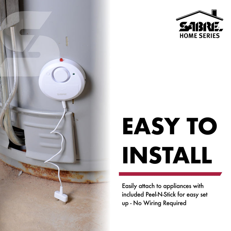 [Australia - AusPower] - SABRE Water Leakage Alarm, 110 dB Alarm, Audible Up to 1,500-Feet (457-Meters), All Direction Water Sensor, High and Low Volume Settings, Battery Test Button (Pack of 2) 2 Pack 