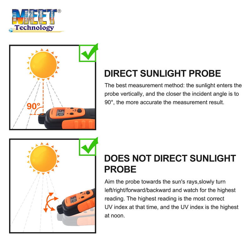 [Australia - AusPower] - Meet UV Strength Tester for Measuring Sun Light UV Level,High Precision UVA UVB Meter,Photometer UV Detector,Portable UV Intensity Meter with 1.5v Battery MS-98(3) 