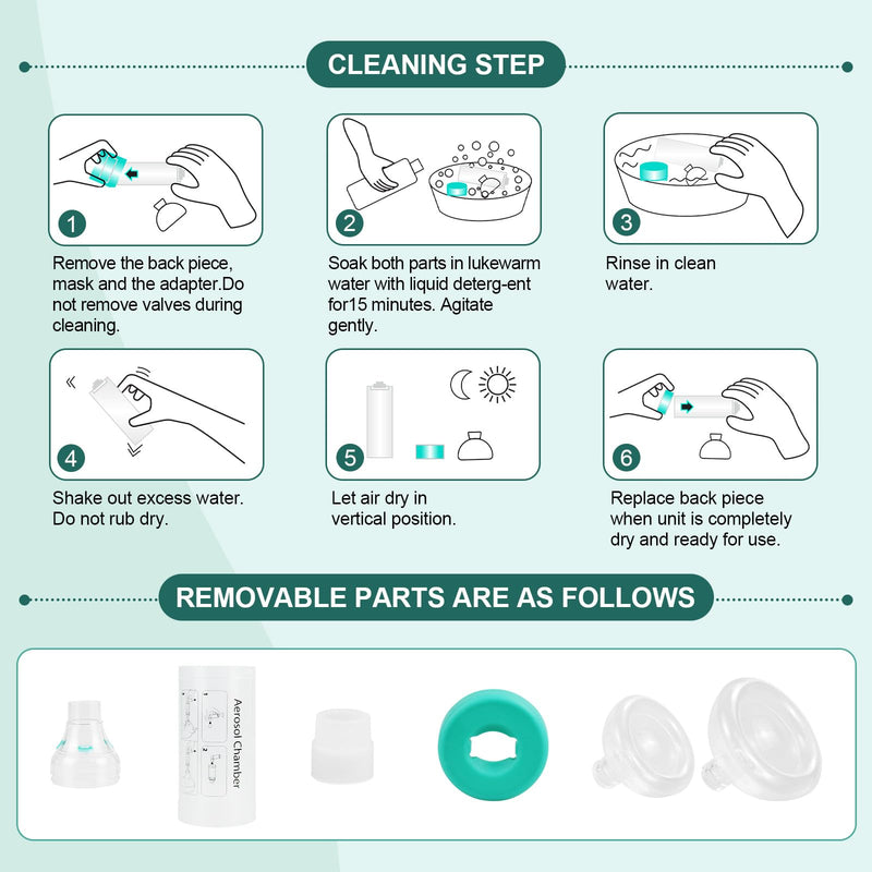 [Australia - AusPower] - Cat Handheld Inhaler Spacer with 2 Masks Helps with Breathing & Delivering Medication Fits 