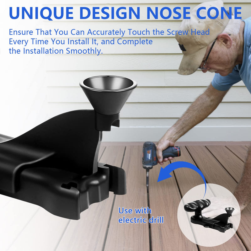 [Australia - AusPower] - Hideaway Hidden Fastener Installation Tool, Compatible with Trex Hidden Fasteners, Installing Decking Boards Hidden Fastener in One Step, Included Star Drive Bit. Fast&efficient Installation Decking. 