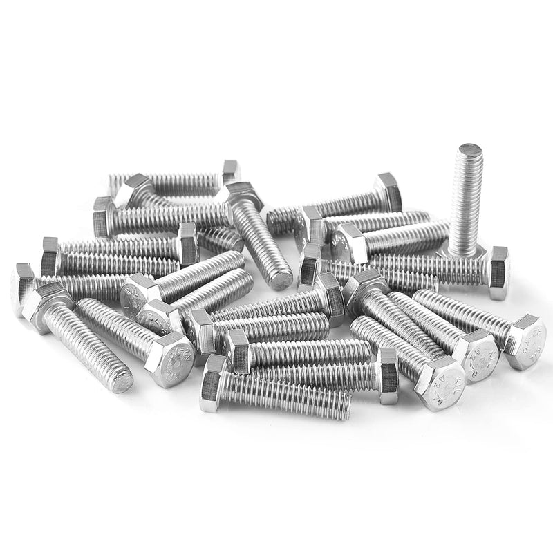 [Australia - AusPower] - M4-0.7 x 6mm Heavy Duty Hexagon Bolts Hex Head Screws, 304 Stainless Steel, Metric Machine Fully Thread, Bright Finish, 100PCS M4-0.7 x 6mm(100PCS) 