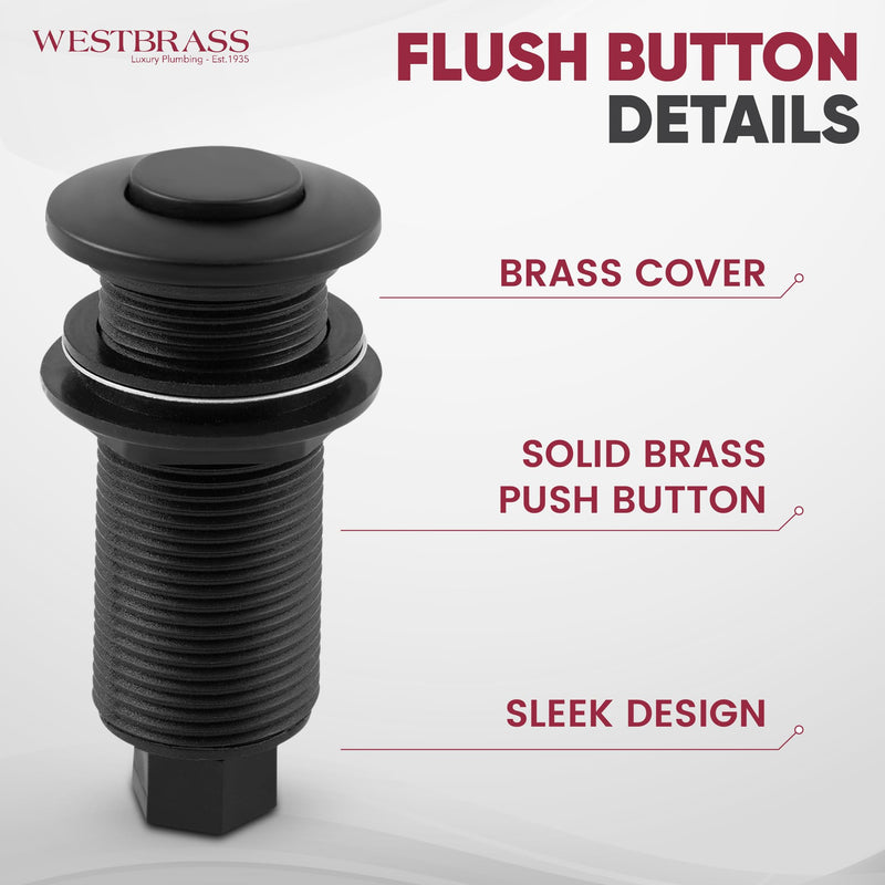 Westbrass ASB-26 Disposal Air Switch and Single Outlet Control Box, Polished Chrome 1 Pack
