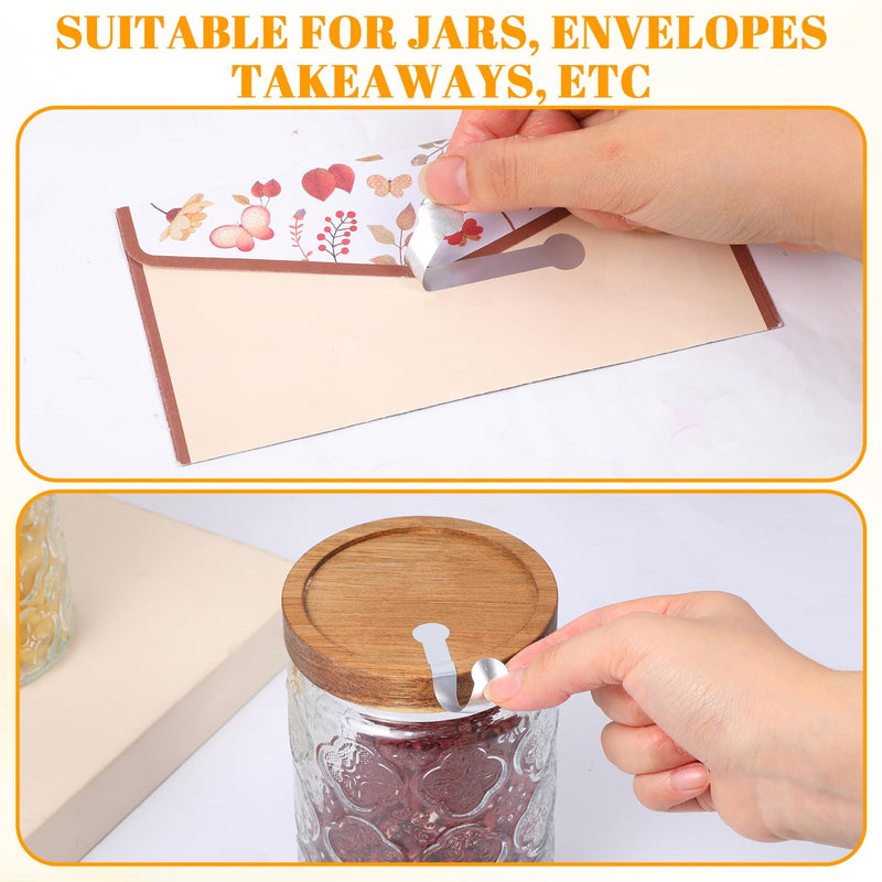 300 PCS Silver Tamper Evident Stickers Tamper Proof Tape Security Labels 0.5 X 2.9 Inch Bottle Sealing Tape for Food Packaging, Bottles, Envelopes