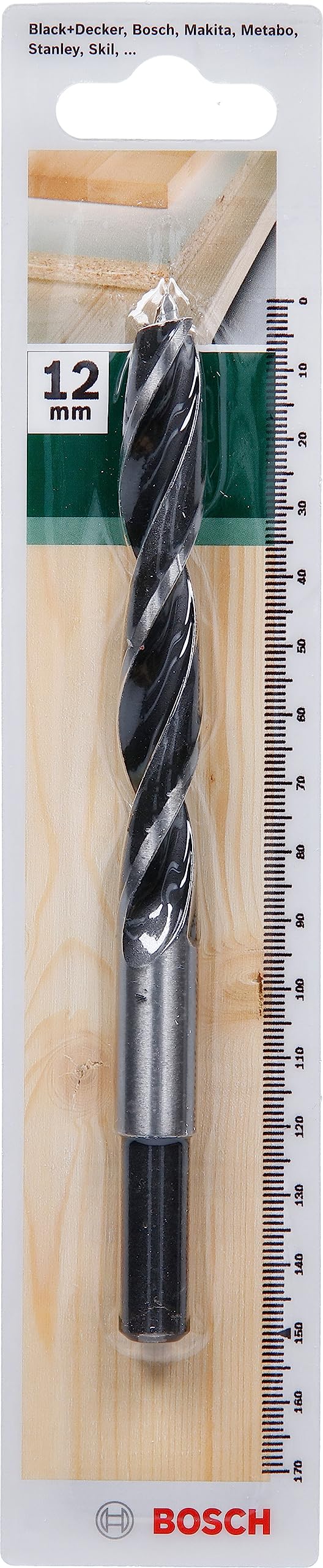 [Australia - AusPower] - Bosch DIY Wood Drill Bits, 2609255209 12 mm Round shaft 