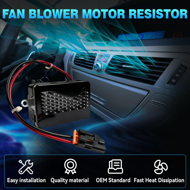 16250785 Front Auto Control HVAC Blower Motor Resistor Compatible with Cadillac Escalade, for GMC Yukon/Sierra 1500 2500 3500 R449019 1