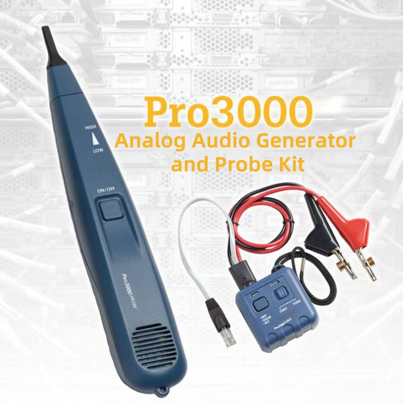 [Australia - AusPower] - Pro3000 Tone Generator and Probe Kit, Tone Generator Kit, Toner Electrical Tool, Wire Toner and Probe Kit, Handheld Telephone Line Finder with SmartTone Technology 