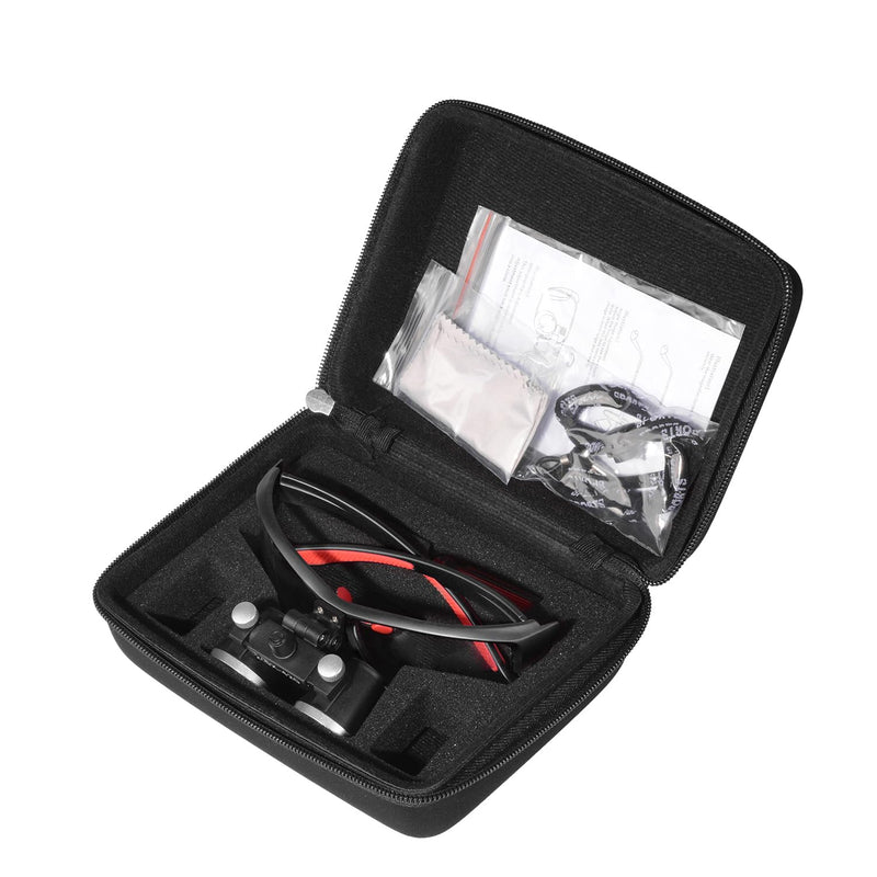 [Australia - AusPower] - Loupes 2.5X 3.5X Magnification Binocular Magnifier Optical Glass Lens (2.5X, Black) 