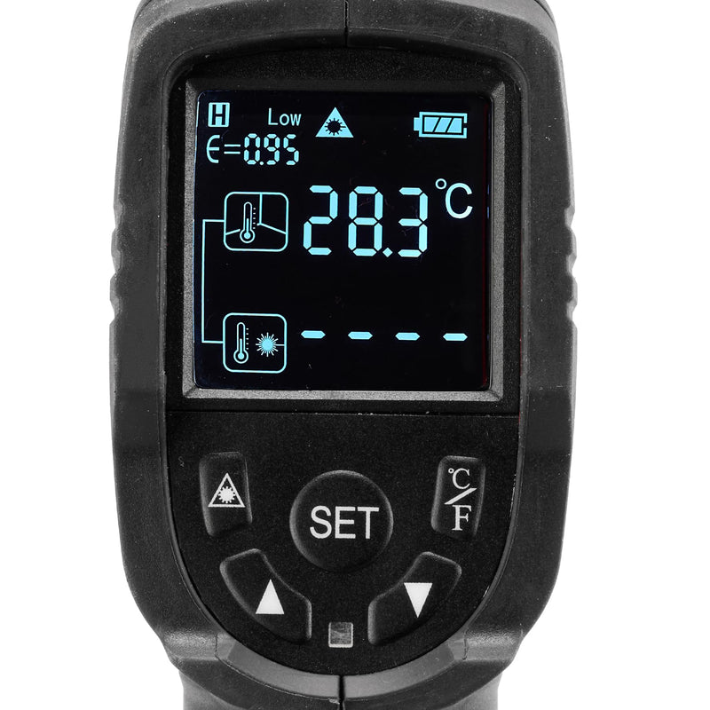 Einhell TC-IT 550 Infrared Thermometer | -50 to +550 °C | 3 emission levels adjustable | LCD display with backlight | measurements in °C and °F