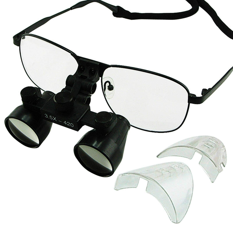 [Australia - AusPower] - 3.5X Magnification Loupes, Galilean Style Titanium Frame, 420mm Distance 