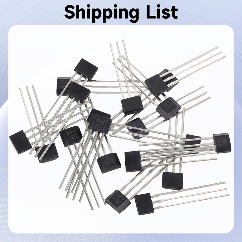 [Australia - AusPower] - 20 Pack A3144 Hall Effect Sensor 3Pins Magnetic Detector for Arduino DC 4V-24V Hall Effect 