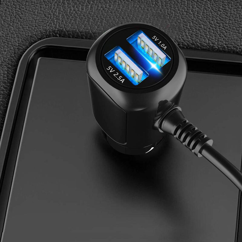 [Australia - AusPower] - Car Charger for Garmin Nuvi, Garmin GPS Charger Cable,Mini USB Power Cord Cable Dual Port USB Vehicle Power Charging Cable Cord for Garmin Nuvi C255 Dashcam 
