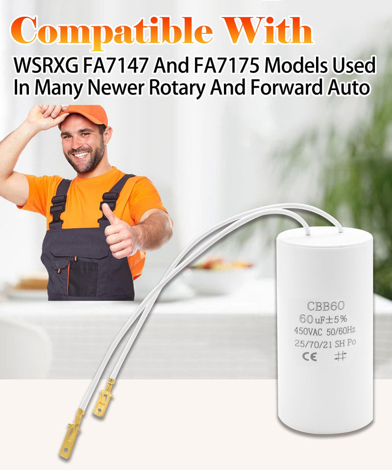 [Australia - AusPower] - 60uf & 400vac/450vac Motor Capacitor Fits for Rotary Global Hydraulics Auto Lift Power Unit Replace FA7147-5 FA7147 FA7175 
