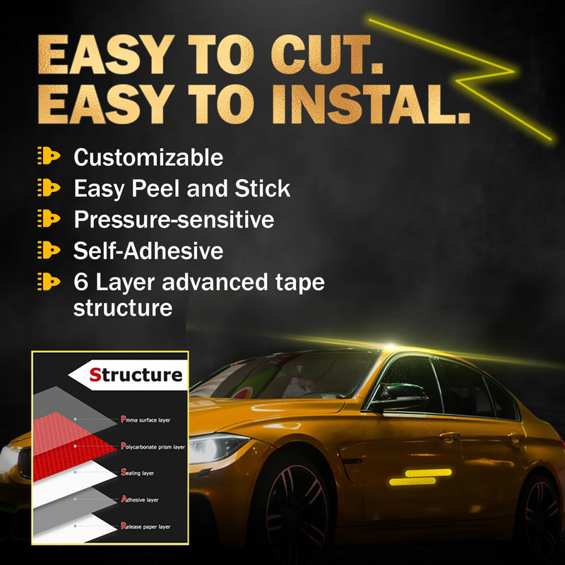 Made from 610C Reflective Tape Outdoor high Visibility Strips Safety Waterproof Conspicuity Strong Adhesive Vehicle Trailer Boats Signs car Trucks Bikes (Silver, 1.18inch/30mm x 33feet/10m) Silver, 1.18inch/30mm x 33feet/10m