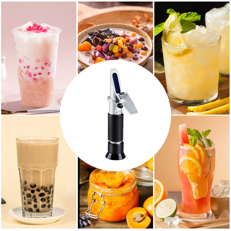 [Australia - AusPower] - Brix Meter Refractometer 0~32%, LEERCHUANG Handheld Brix Refractometer Sugar Content Test, High Accurate Brix Measurement with ATC for Fruit Beverages & Juice Brix: 0~32% 