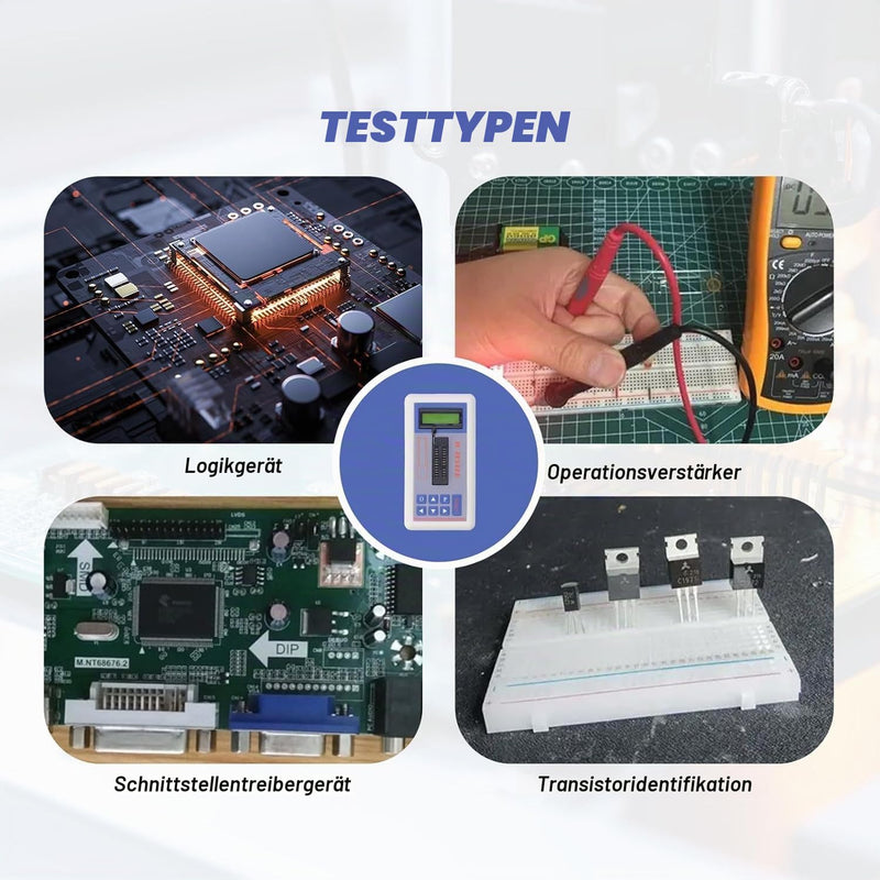 Integrated Circuit, TSH-06F Tester for Integrated Circuits, IC Chip Testers with 1300 Integrated Chip Data Models, Transistor Testers with 5 V, 3.3 V With Terminal