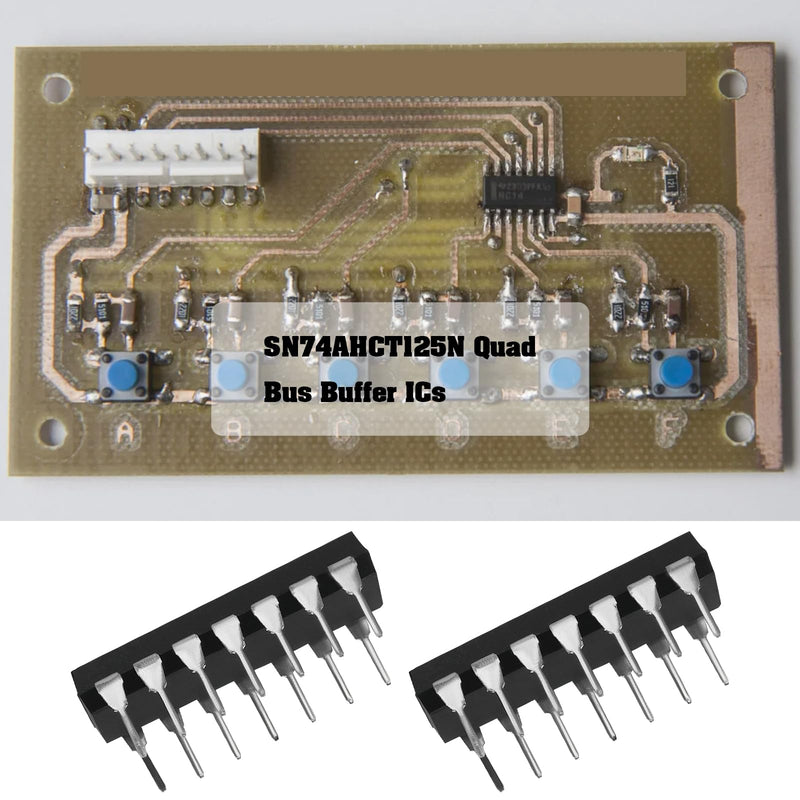 5 Sets SN74AHCT125N Quad-Bus Buffer Chips with Three States and Sockets for Buffering Digital Circuits