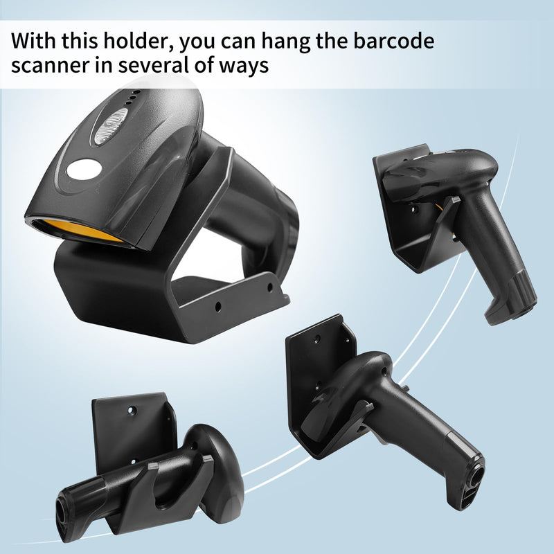 Scanner Holder for Desk Barcode Scanner for Motorola Symbol Zebra Honeywell Barcode Scanner Holder LS2208 DS3608 1300G with Screws & Double-Sided Tape (4) 4