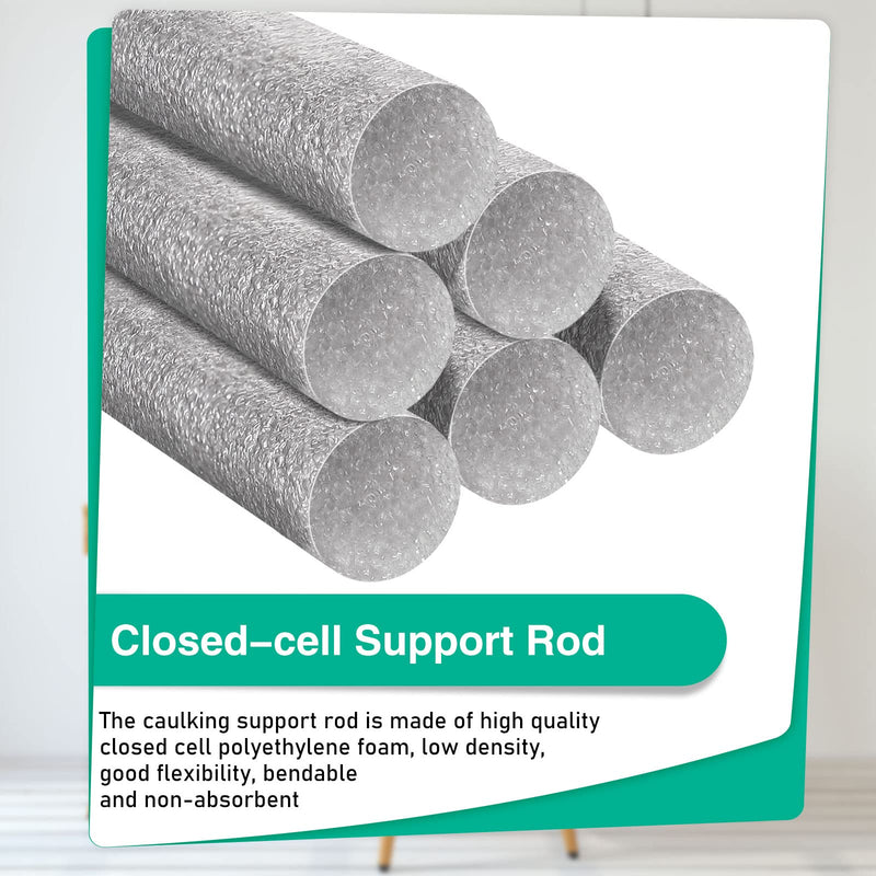 Caulk Saver Foam Backer Rod for Gaps and Joints Backing Rod Concrete Filler Rope, Gray (5/8 Inch x 30 Ft) 5/8 Inch x 30 Ft