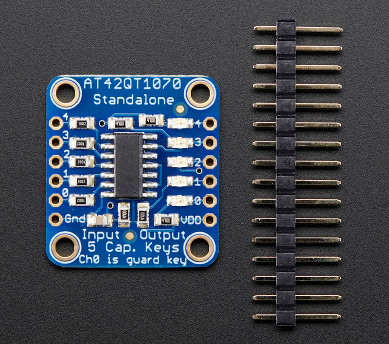 [Australia - AusPower] - Adafruit Standalone 5-Pad Capacitive Touch Sensor Breakout - AT42QT1070 [ADA1362] (Original Version) 