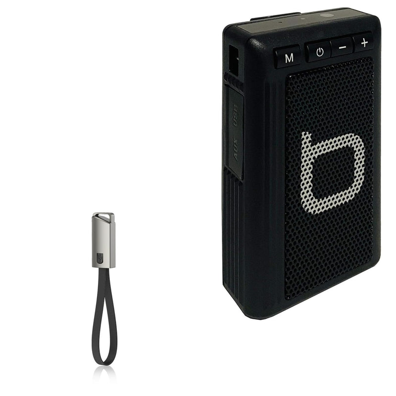 [Australia - AusPower] - BoxWave Cable Compatible with Bumpboxx Retro Pager - USB Type-C Keychain Charger, Key Ring USB Type-C to Type-A 8 in USB Cable - Jet Black 