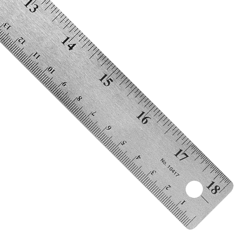 Westcott Stainless Steel Ruler Set with Non-Slip Cork Backing, Easy to Read Etched Markings, Flexible and Sturdy Design for Crafting, Office, Classroom, School Supplies, 18-Inch, 12-Pack 18" (Pack of 12)