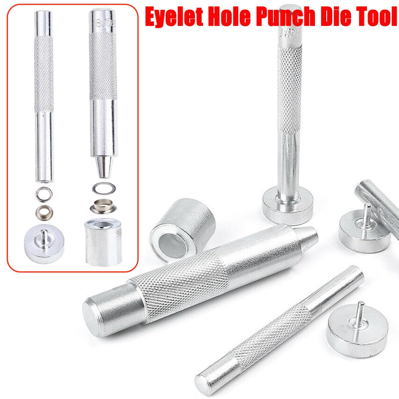 [Australia - AusPower] - Eyelets Grommet Tool Kit, 405 Pieces, 1/2 Inch Gold and Silver Eyelets with Washers, Two Set of Installation Tools, Pliers,Hole Punch and Punched padand for Leather, Belt, Shoes, Crafts 1/2inch & 405pcs 