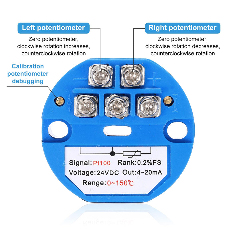 [Australia - AusPower] - MECCANIXITY 2pcs -20-110C RTD PT100 Temperature Sensor Transmitter Module 4-20MA DC24V Temperature Amplifier for Thermocouple, PLC Modules -20 to 110C 