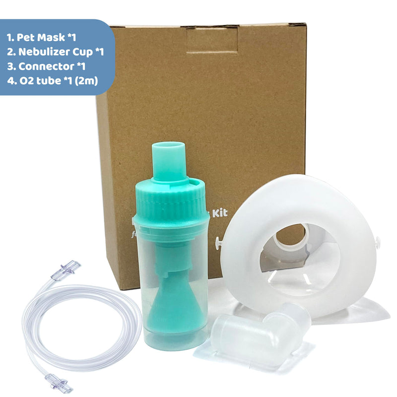 [Australia - AusPower] - Lying Down Nebulizer Cup and Inhaler Mask for Cats and Small Dogs, Oxygen Mask for Pets (No Nebulizer Device) (S) S 