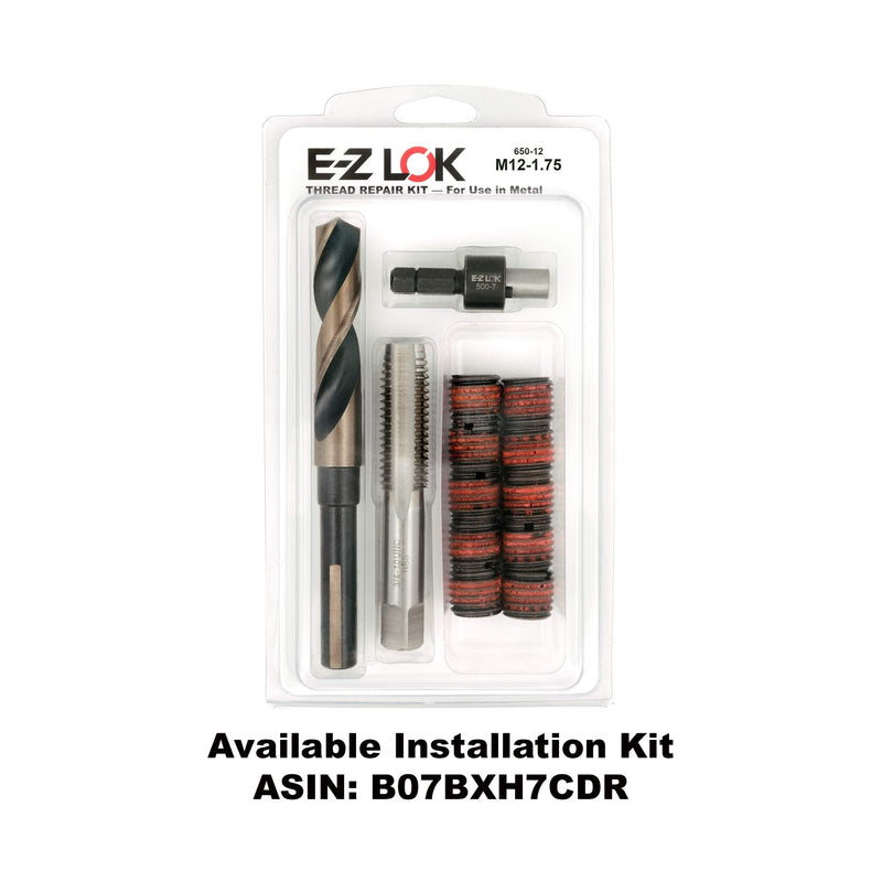 [Australia - AusPower] - E-Z Lok Externally Threaded Insert, C12L14 Carbon Steel, Meets AISI 12L14/Metric, M12-1.75 Internal Threads, 3/4"-10 External Threads, 16.66mm Length, Made in US (Pack of 5) 