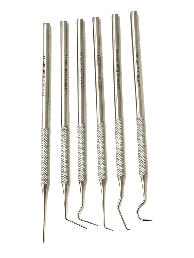[Australia - AusPower] - Premium German -Set of 6 Stainless Steel Precision Micro Probe Set Combo, 5.5 inch Overall Length 