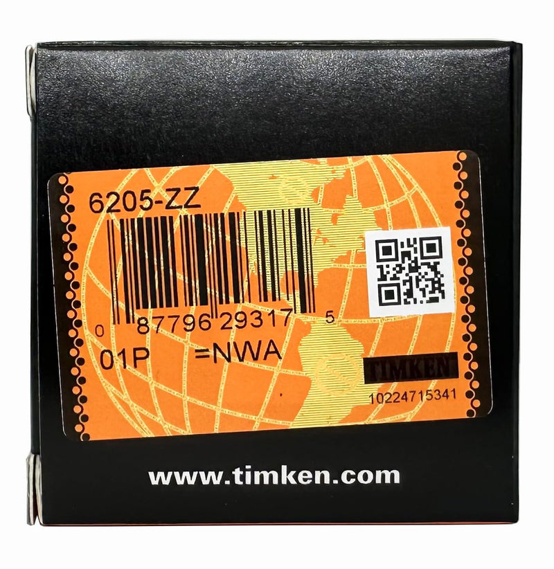 [Australia - AusPower] - TIMKEN 6205-ZZ 2PACK Double Metal Seal Bearings 25x52x15mm, Pre-Lubricated and Stable Performance and Cost Effective, Deep Groove Ball Bearings 