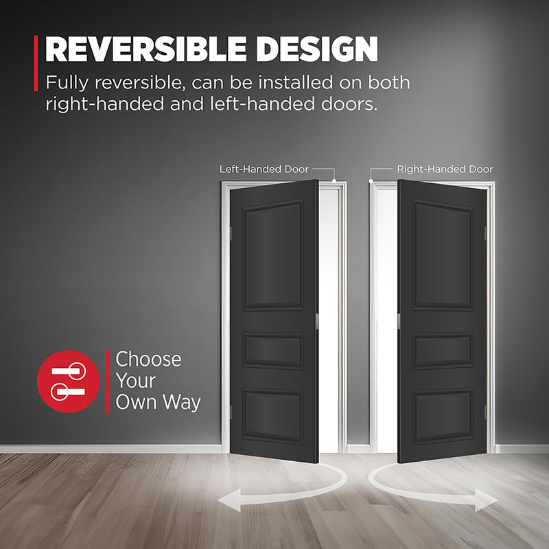 Kwikset Katella Interior Privacy Door Handle with Lock, Door Lever For Bathroom and Bedroom, Satin Nickel Reversible Keyless Push Button Lock Door Lever, with Microban Protection