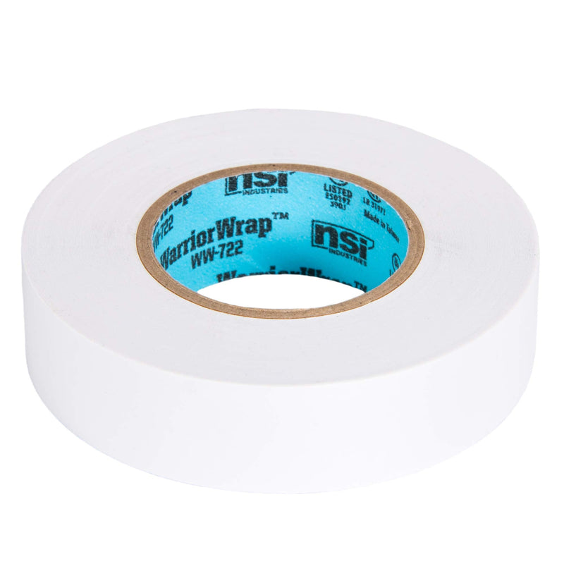 [Australia - AusPower] - NSI WW-722-GY WarriorWrap Select 7 mil Vinyl Electrical Tape, 3/4" Width, 60' Length, White 