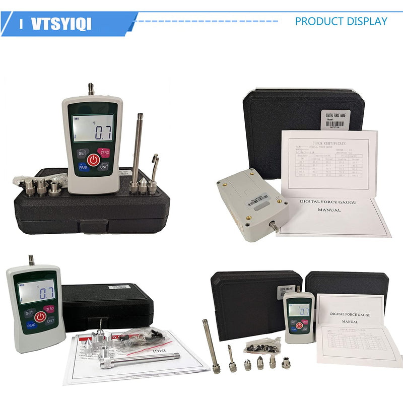 [Australia - AusPower] - Digital Force Gauge 50N Push Pull Gauge Tester Meter 4 Measurement Units N kg lb Oz 