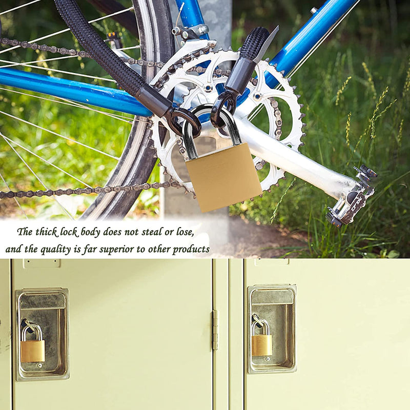 [Australia - AusPower] - Lock 32mm, 2 Pcs Padlocks, Small Padlock with Keys (keyed Alike), Lock with Key Padlock for Travel Bags, Gym Locker Padlocks, Keyed Padlocks (Yellow) 2 PCS 32mm Yellow 
